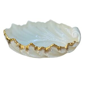Vintage Lenox Shell Bowl Gold Gilt 1970s